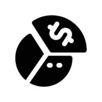 pie chart icon. glyph icon for your website, mobile, presentation, and logo design. vector