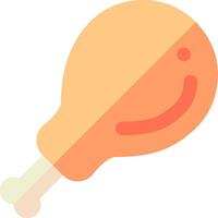 A chicken leg with a smiley face on it vector