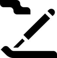 A pen and a cigarette icon on a white background vector