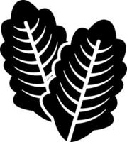 Two leaves icon on a white background vector
