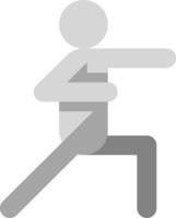 A man is doing a kick in the air vector