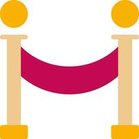 A red ribbon with a yellow pole vector