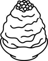 Ice cream coloring pages vector
