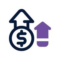 profit icon. dual tone icon for your website, mobile, presentation, and logo design. vector