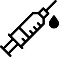 A syringe with a drop of blood on it vector
