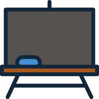 A blackboard with a blue marker on it vector