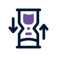 hourglass icon. dual tone icon for your website, mobile, presentation, and logo design. vector