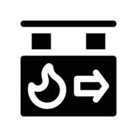 fire exit icon. glyph icon for your website, mobile, presentation, and logo design. vector