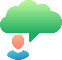 Chat with a person icon vector