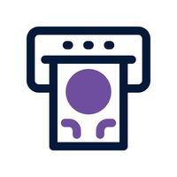 atm icon. dual tone icon for your website, mobile, presentation, and logo design. vector