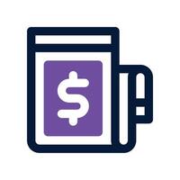 news icon. dual tone icon for your website, mobile, presentation, and logo design. vector
