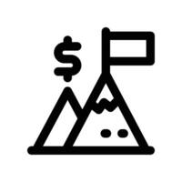 mountain icon. line icon for your website, mobile, presentation, and logo design. vector