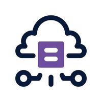 web hosting icon. dual tone icon for your website, mobile, presentation, and logo design. vector