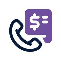call icon. dual tone icon for your website, mobile, presentation, and logo design. vector
