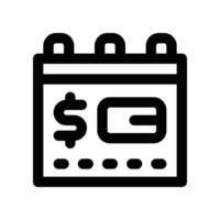calendar icon. line icon for your website, mobile, presentation, and logo design. vector