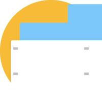 A folder with a yellow and blue background vector