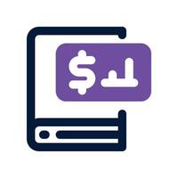 analytic icon. dual tone icon for your website, mobile, presentation, and logo design. vector
