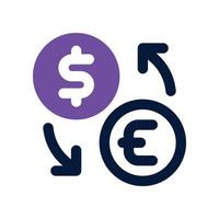 exchange icon. dual tone icon for your website, mobile, presentation, and logo design. vector
