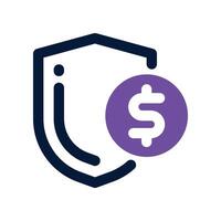 finance protection icon. dual tone icon for your website, mobile, presentation, and logo design. vector