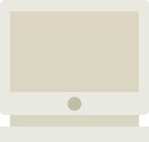 A computer monitor with a blank screen vector