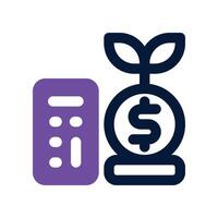 budgeting icon. dual tone icon for your website, mobile, presentation, and logo design. vector