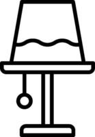 A black and white illustration of a lamp vector