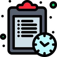 Clipboard with clock icon vector