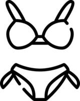 A bikini and a bra on a white background vector