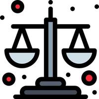 An icon of a balance scale with dots around it vector