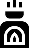 A black and white icon of a plug vector