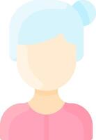 An avatar of a woman with a blue hair vector