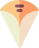 A flat icon of a slice of pizza vector