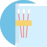 A book with three toothbrushes in it vector