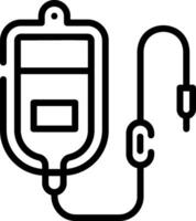 A blood bag with a cord attached to it vector
