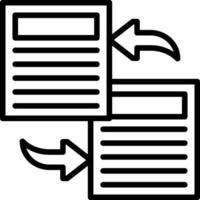 Two documents are shown with arrows pointing to the right vector
