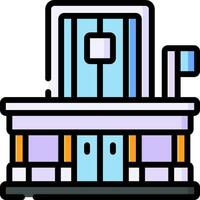 A building with a window and a door vector