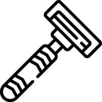A razor with a handle on it vector