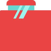 A red gas can with a blue stripe on it vector
