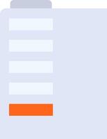 A white folder with orange lines on it vector
