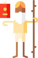 A man with a stick and a red envelope vector