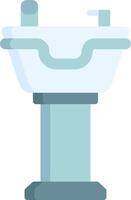 Bathroom sink with faucet and soap dispenser vector