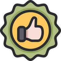 A thumbs up icon with a thumb up sign vector