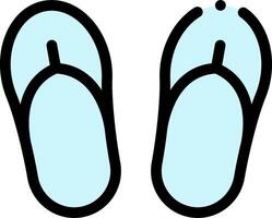 A pair of flip flops on a white background vector