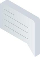 A speech bubble icon with a line vector