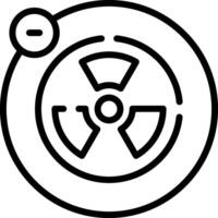 A black and white image of a radiation symbol vector