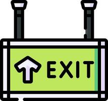 Exit sign with arrow pointing up vector