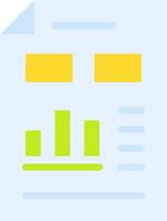 A bar chart on a paper vector