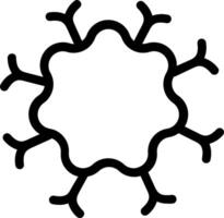 A black and white drawing of a snowflake vector