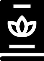 A black and white icon of a lotus flower vector
