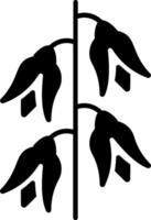 A black and white illustration of a flower vector